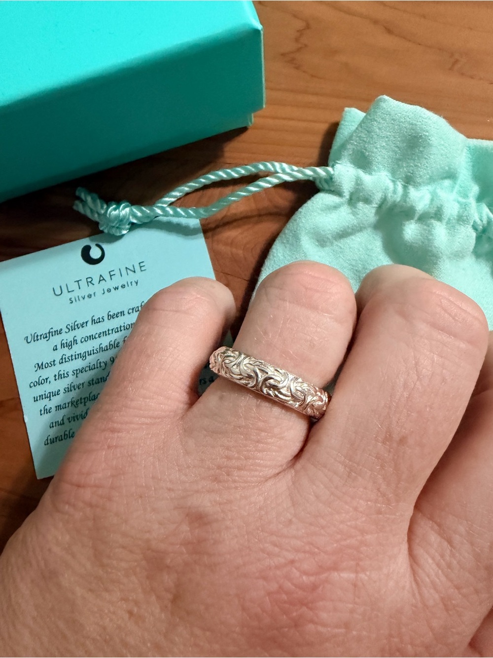 Ultra fine Sterling silver size 6 ring